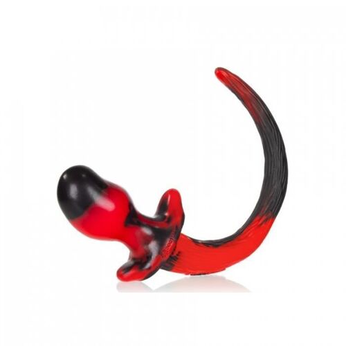 Puppy &amp; Pony Play Plug Queue De Chien Swirl 8.5 X 5 Cm Rouge Oxballs
