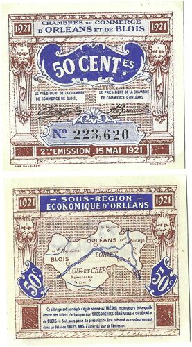 France - Billet - Chambre De Commerce De Orleans Et Blois - 50 Centimes - 1921 - Neuf - Jp.096.05 - 15-146