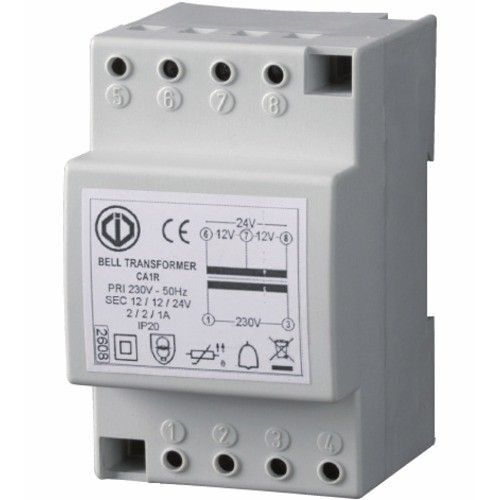 Transformateur 230 V en 12/24 V - pose sur rail DIN - Classe II DIGIT