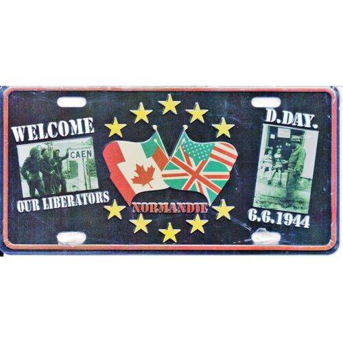 Ww2 - Plaque Immatriculation " Welcom Our Liberators