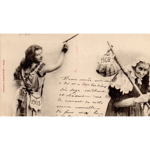 Carte Postale Ancienne - 1902 - 1903 - J'apporte L'esperance Au Brave Samuel- Editions A Bergeret Et Cie -- Carte Avec Timbre