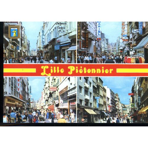 Carte Postale De Lille (Nord) Lille Piétonnier : 4 Vues