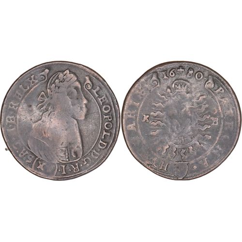 Hongrie - 1680 -Leopold 1er - 1680 - 15 Krajczar - A Identifier - 06-140