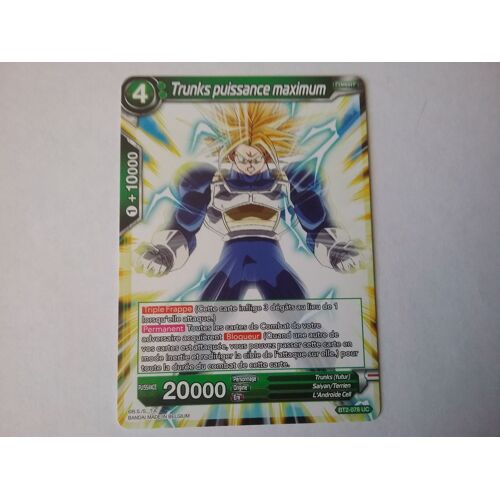 Dragon Ball Super - Bt2-078 - Trunks Puissance Maximum - Peu Commune