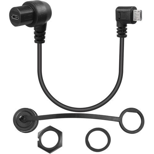 SUBZONAL-90° Angle Micro USB Voiture étanche Extension Câble Droit Angle Micro USB Femelle à mâle Encastré Panneau Mount câble, pour Voiture Bateau Moto, 28cm/11in (coude à Droite mâle)