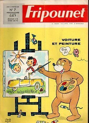 Fripounet N°7 1967 : Voiture Et Peinture