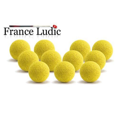 11 Balles Baby Foot Liège Jaunes - Bonzini