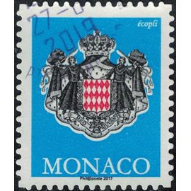 Monaco 2017 Oblitéré Used Blason Armoiries Écopli Bleu Y&t Mc 3062 Su