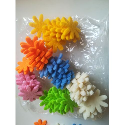 60 Fleurs En Feutrine Pour Scrapbooking, Carterie, Décoration...