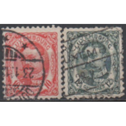 Luxembourg: Deux Timbres Représentant Un Souverain Du Grand Duché.