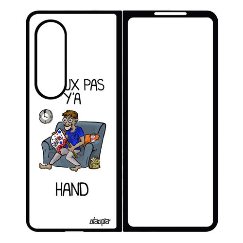 Coque Pour Samsung Z Fold 4 En Silicone J'peux Pas Y'a Hand Supporter Humoristique Humour Texte Bande Dessinée Made In France Galaxy