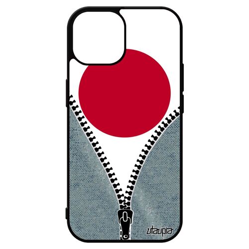 Coque Iphone 15 Silicone Drapeau Japon Japonais Personnalisé Basket Jo Football Coupe Du Monde Bumper Rugby Foot Jeans Case De