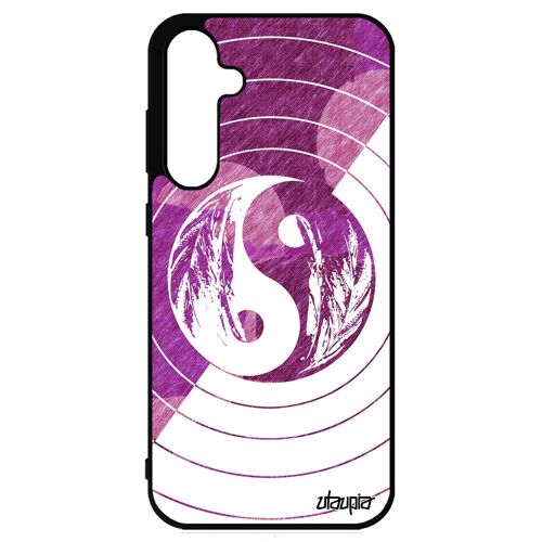 Coque Silicone Yin Et Yang S23 Fe Plume De Luxe Zen 4g De Protection Dessin Couleur Bien & Mal Rond Pastel Asie Ying Samsung Galaxy