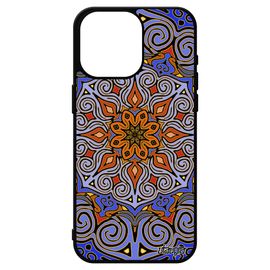 Coque Iphone 15 Pro Max Silicone Mandala Nepal Rosace Coloré Indien Fantaisie Homme Bleu Oriental Rigide Hindou Alu Fleur Etui