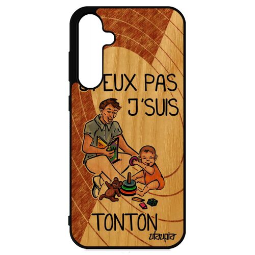 Coque Pour S23 Fe Bois Silicone Je Peux Pas J'suis Tonton Oncle Cover Texte Famille Housse 4g Bd Humour De Protection Samsung Galaxy