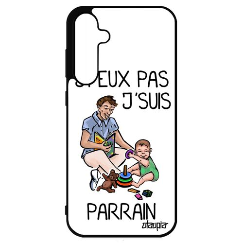 Coque Silicone Humour J'peux Pas J'suis Parrain Samsung S23 Fe Bande Dessinée Blanc Humoristique Cadeau De Noel Mobile Jpeux Galaxy