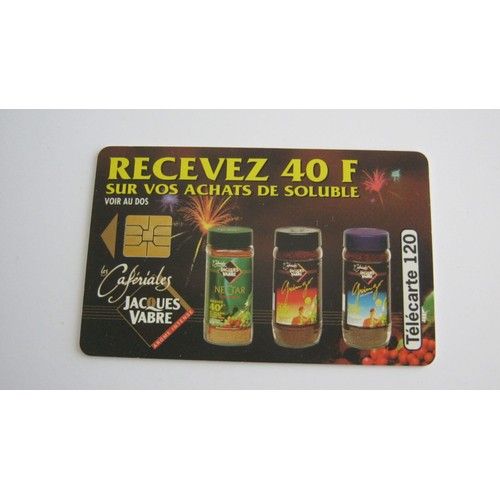 Télécarte 120u Jacques Vabre Recevez 40f