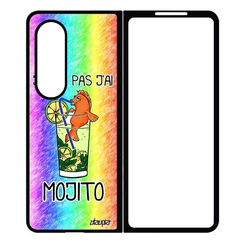 Coque De Protection Pour Samsung Z Fold 4 Silicone J'peux Pas J'ai Mojito Comique Original Antichoc Drole Vert Humoristique Galaxy