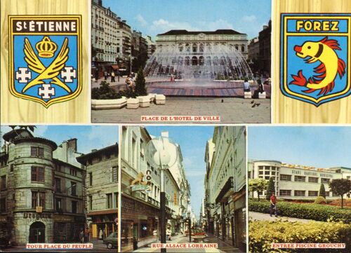 Carte Postale De Saint-Etienne (Loire) 4 Vues Et 2 Blasons (Réf.9208)