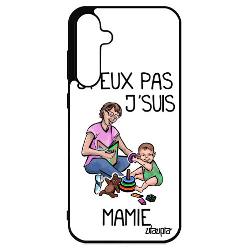 Coque Silicone J'peux Pas J'suis Mamie Samsung S23 Fe Texte Je Smartphone Bande Dessinée Mamy Bebe Drole Bumper Blanc Humour Galaxy
