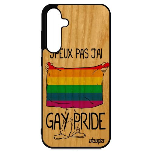 Coque Samsung Galaxy S23 Fe Bois Silicone J'peux Pas J'ai Gay Pride Marche Des Fiertés Original Noir Gaypride Smartphone Humour Lgbt