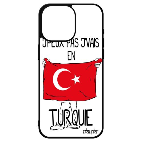 Coque J'peux Pas J'vais En Turquie Pour Iphone 15 Pro Max Silicone Pas Cher Football Foot Coupe D'europe Basket Humour Jo Euro