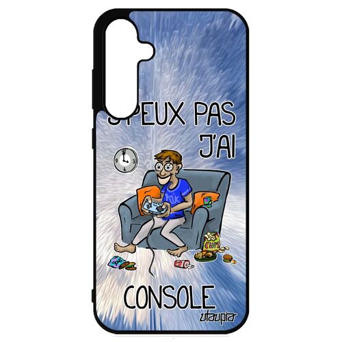 Coque J'peux Pas J'ai Console Samsung S23 Fe Silicone Gamer Play Noir Je Jeux Video Geek Dessin Housse Texte Comique Bleu De Galaxy