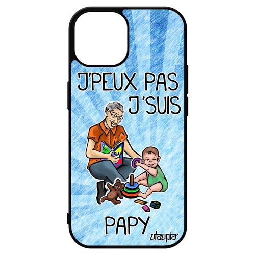 Coque J'peux Pas J'suis Papy De Protection Pour Iphone 15 Silicone Papi Bd Jpeux Personnalisé Cadeau De Noel Drole Humour Je