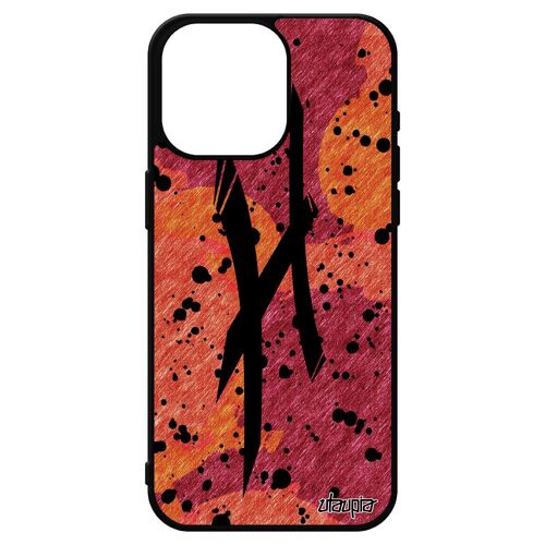 Coque Silicone Iphone 15 Pro Max Signe Du Zodiaque Poisson Prediction Horoscope Calligraphie Housse Dessin Rouge Tache D'encre