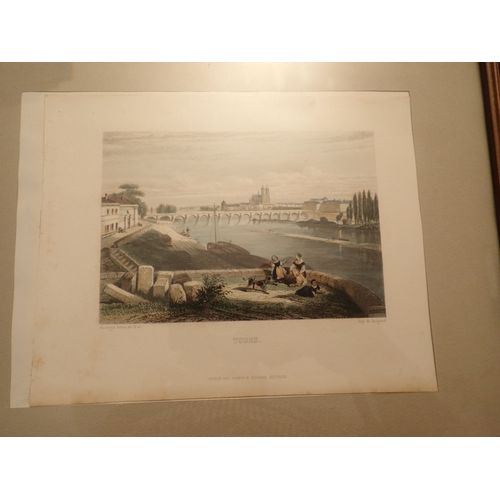 Estampe Lithographiée D'après Un Tableau Entrée De Tours Vers 1850