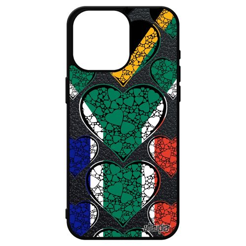 Coque Iphone 15 Pro Max Silicone Drapeau Afrique Du Sud Africain Basket Jo Foot Noir Republique Unique Coeur Coupe D'afrique