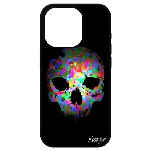 Coque Crane Iphone 15 Pro Silicone Enfer Tete De Mort De Protection 128 Go Metal Design Peur Symbole Personnalisé Alu Hardrock