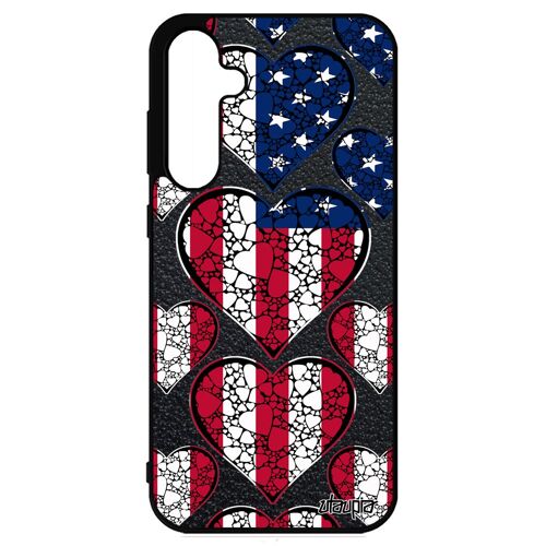 Coque S23 Fe Silicone Drapeau Etats Unis Usa Americain Portable Nba Nfl Football Foot Jeux Olympiques I Love Coeur De Samsung Galaxy