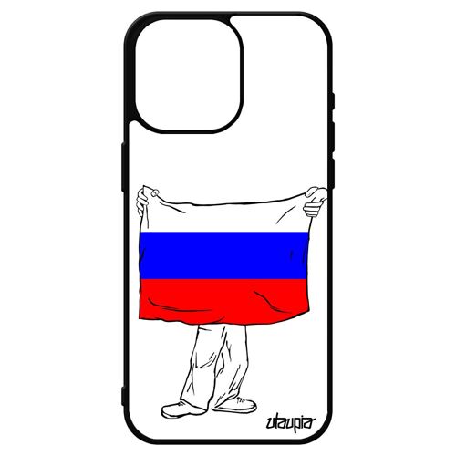 Coque Silicone Iphone 15 Pro Max Drapeau Russie Russe Smartphone Foot Case Bumper Etui Tpu Euro Coupe Du Monde Solide Football