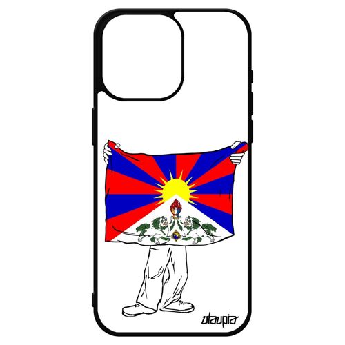 Coque Rigide Iphone 15 Pro Max Silicone Drapeau Tibet Tibetain 256 Go Telephone Bouddha Noir Motif Zen Antichoc Bouddhisme