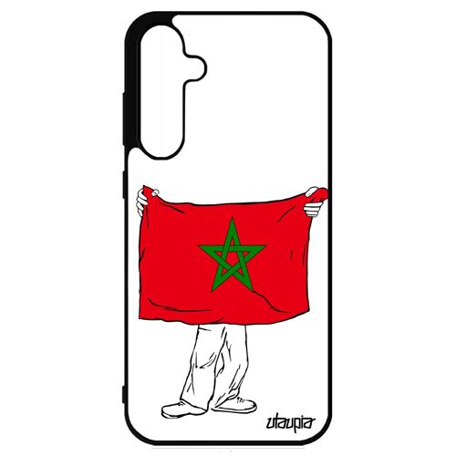 Coque S23 Fe Silicone Drapeau Maroc Marocain Original Housse Foot Jo Coupe Du Monde Can Noir Mobile Coupe D'afrique Samsung Galaxy
