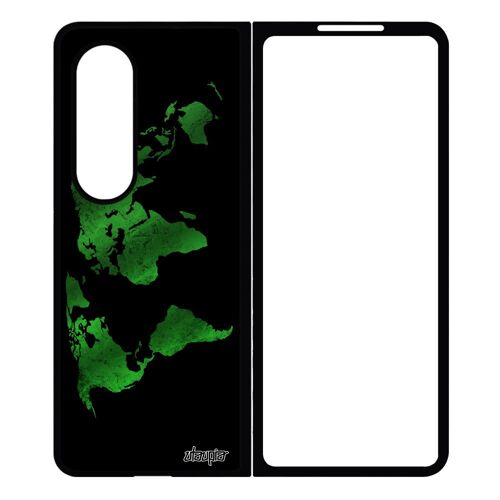 Coque De Protection Z Fold 4 En Silicone Carte Monde Planete Antichoc Terre Pays Telephone Unique Texture Atlas Motif Samsung Galaxy