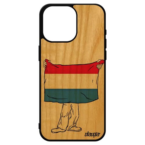 Coque Silicone Iphone 15 Pro Max En Bois Drapeau Pays Bas Hollande Hollandais Design Jo Jeux Olympiques Coupe D'europe Basket