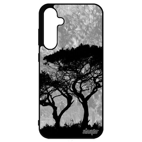 Coque Samsung S23 Fe Silicone Arbres De Protection Savane Nature Ecologie Cover Zen Tpu Design Telephone Gris Paysage Ecolo Galaxy