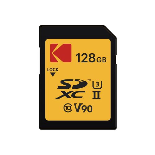Kodak ULTRA PRO - Carte mémoire flash - 128 Go - Video Class V90 / UHS-II U3 / Class10 - SDXC UHS-II