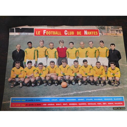 Poster Equipe De Nantes Annees 1950 : Gondet-Arribas...