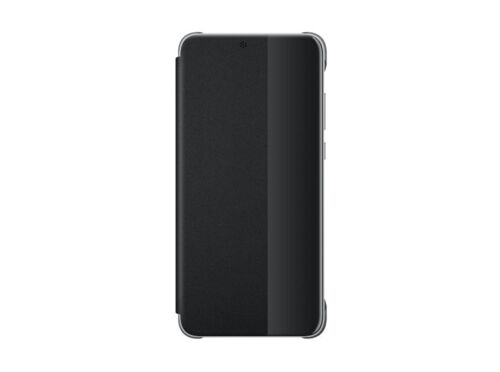 ETUI A RABAT HUAWEI P20 FLIP FOLIO COVER NOIR BLACK CUIR SIMILI (PU)