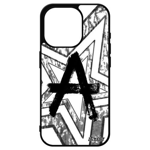 Coque Silicone Iphone 15 Pro Anarchie Logo Philosophie Punk Telephone Peinture Etui Liberté Communiste Smartphone Signe Rock