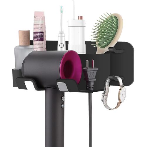 Support de sèche-cheveux en silicone avec organisateur de câbles