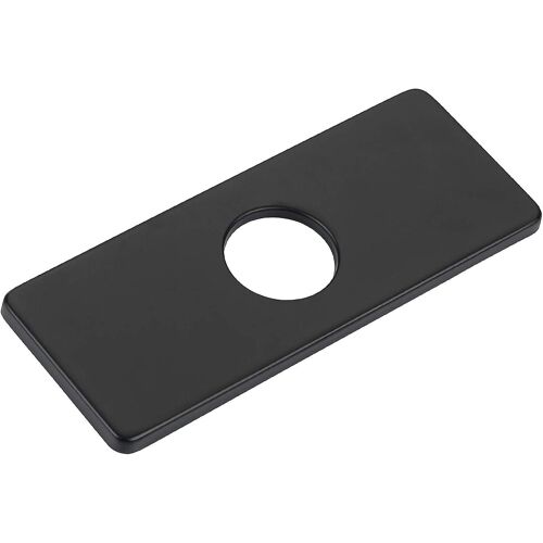 Plaque de pont de couverture de trou pour lavabo de salle de bain - Acier inoxydable (noir mat)