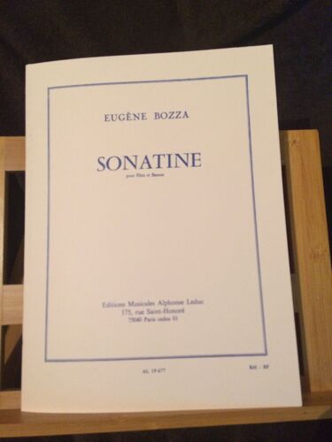 Eugène Bozza Sonatine Pour Flûte Et Basson Partition Éditions Leduc