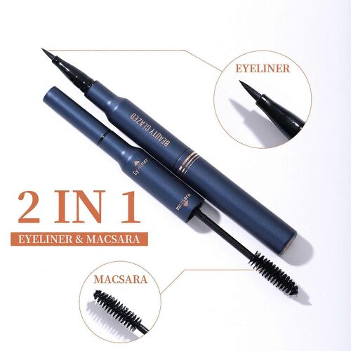 Beauty Secrets Nail Glue Mascara 2 En 1 Mascara Long Naturel Mascara Set Extension De Cils Noir 4ml 
