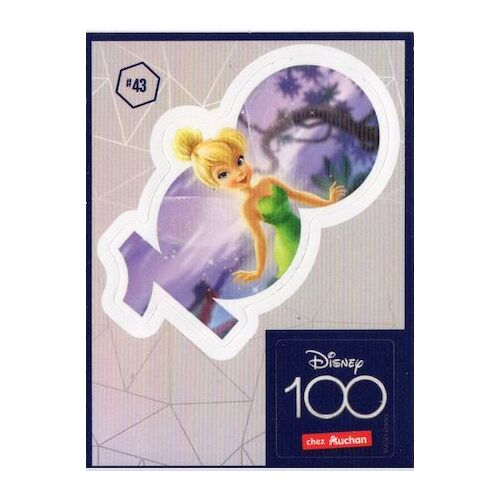 Sticker Autocollant Collector 100 Ans De Disney : Fée Clochette - Peter Pan (43) - Auchan 2023