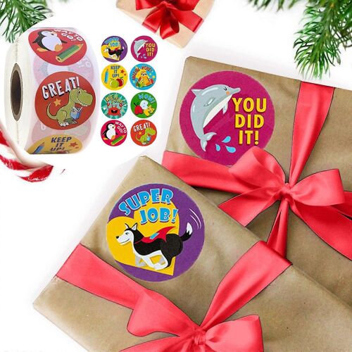 Jouets Stickers Décoration Offrir Cadeaux 1 Rouleau 500 Posts
