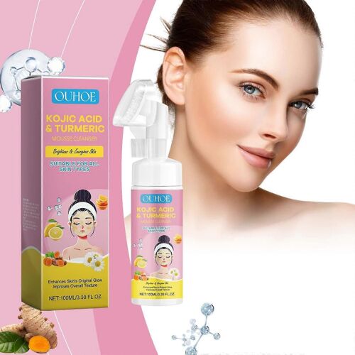 Kojic Curcuma Mousses Nettoyant Nettoyant Éclaircit, Nettoie Et Nourrit Les Taches De Soin Douces Avec La Mousse Nettoyante Nourrissante